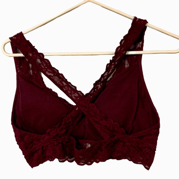 Burgundy bralette, no tag but fits L/XL. - Picture 2 of 2